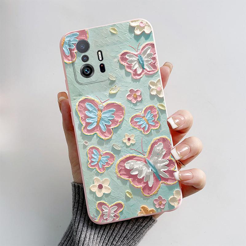 Handyhülle Für Xiaom Mi 11T 11 T Pro Funda Niedliche Katze Cartoon Hund Fuchs Hülle Xiaomi 11T Mi11T Pro Matte Weiche TPU Rückseite Bumper