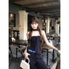 Kumikumi Sexy Style Bows Knitting Tube Top Vest Women's Clothing Summer Elegant Beautiful Chic Sleeveless Tops