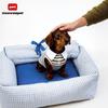 Removable Washable Pet Bed Small Medium Dogs Cats Plaid Design Warm Winter Dog Simple Style Blue Pink