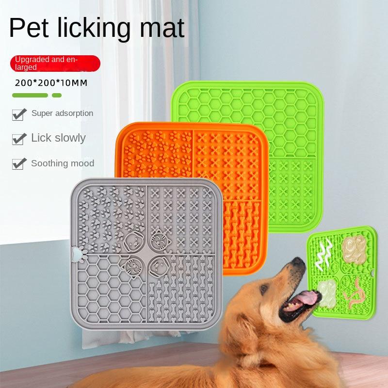 

Pet Lick Silicone Mat For Dogs Pet Slow Food Plate Dog Bathing Distraction Silicone Dog Sucker Food Training Dog Feeder Supplies