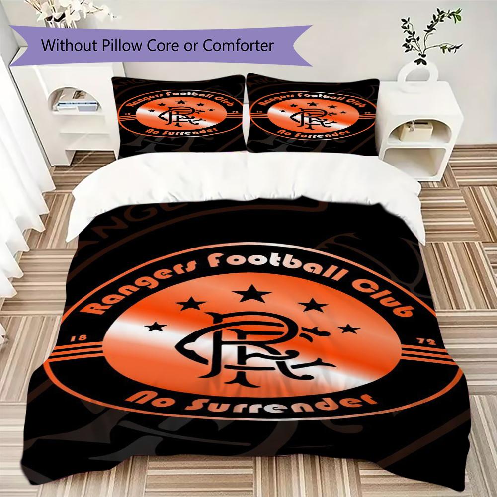 Rangers F.C. Set Copripiumino con Fantasia Copripiumino Federa Decorazione per la Casa Regalo di Compleanno (1 * copripiumino + 2 * federe senza imbottitura)126