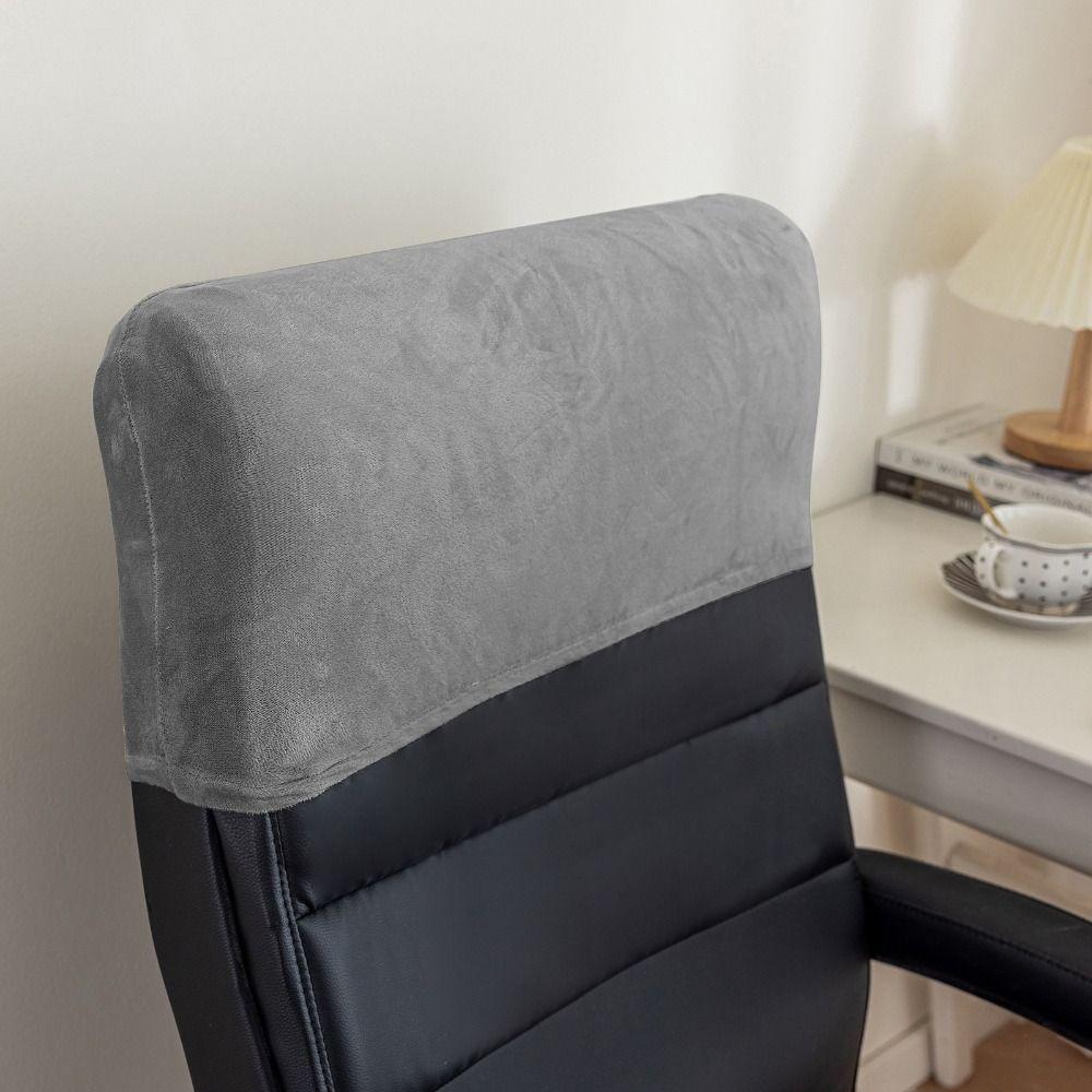 Velvet Chair Back Cover Solid Color Executive Chair Half Cover for Gaming Chair Office