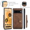 For Google Pixel 7 Pro 5G Case JEEHOOD J01 Retro Leather Phone Back Cover with Detachable Magnetic Card Holder