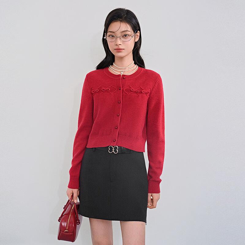 

Ledin Women s Bowknot Knit Cardigan XS