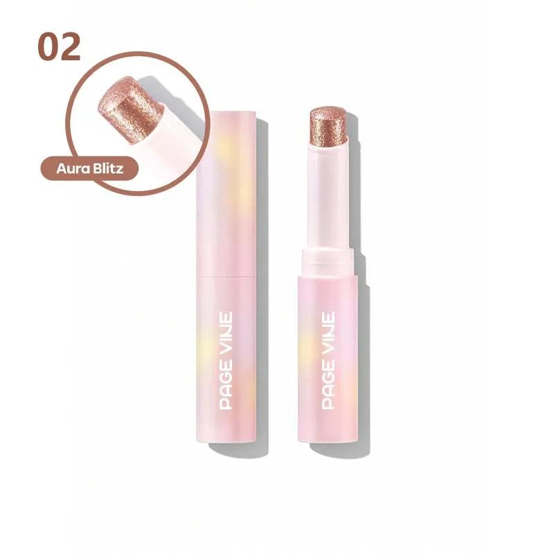 Sparkling Jelly Highlighter Stick Pearlescent Monochrome Shine Glitter Highlight Eyeshadow Stick High Gloss Face Brighten Makeup