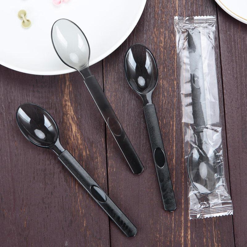ZISIZ Individually Wrapped Plastic Dessert Spoons