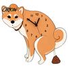 Wooden Clock with Swinging Pendulum Pooping Dog Wall Clock, Pendulum, Silent Non Ticking Hanging for Living Room Home Office, Gift Lover