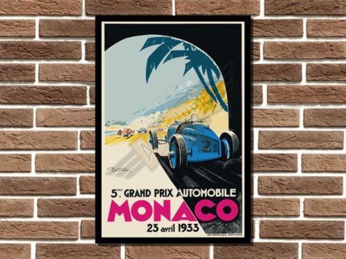 Monaco Grand Prix Metal Wall Sign F Garage Sign Wall Plaque Man Cave Bar SignAluminumtin Sign