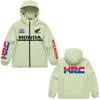 Men And Women Honda print Waterproof down Outdoor  lightweight for hiking Jacket Motorcycle Riding Sports Zipper Hooded Clothing