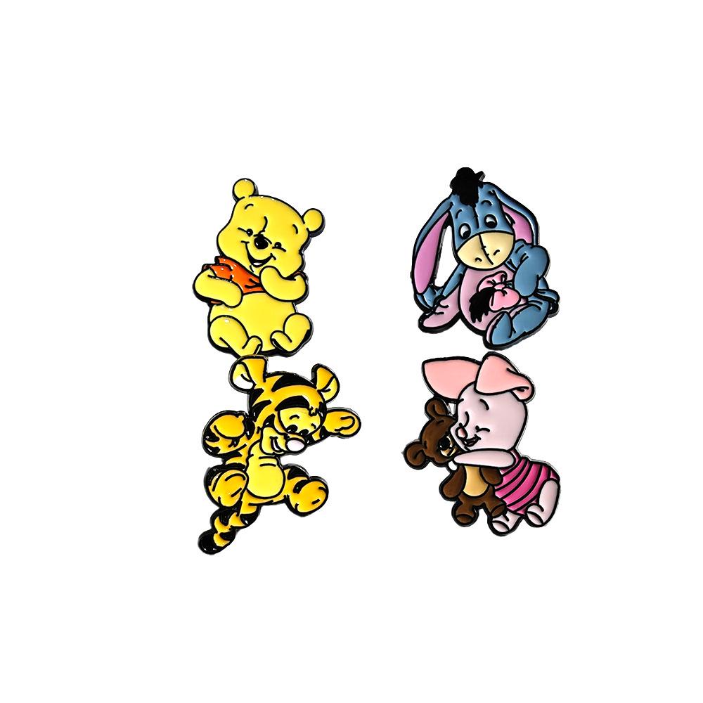 Spilla creativa di Winnie the Pooh: Spilla in lega del simpatico Tigro e Pimpi
