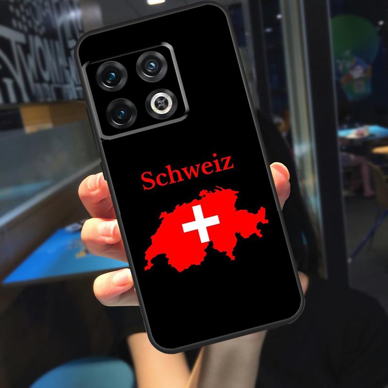 Schweiz Schweizer Flagge Hülle Für OnePlus 10T 8T 9RT 12 13 13R 11 9 10 Pro OnePlus Nord 4 CE 2 3 Lite N20 N30 Hülle
