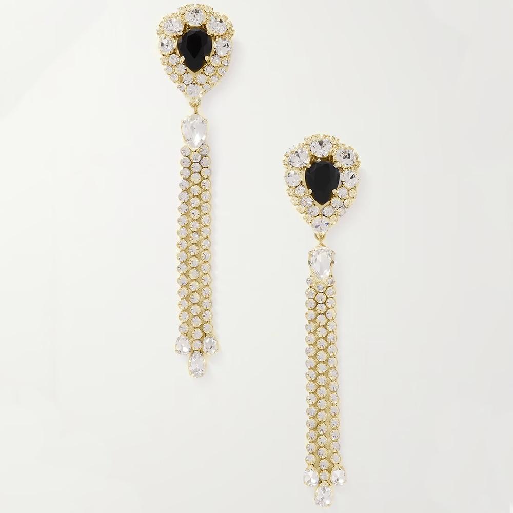 

Light Luxury Tassel Earrings Premium Sense No Pierced Earrings Women S Droplet Earrings Earrings золотий