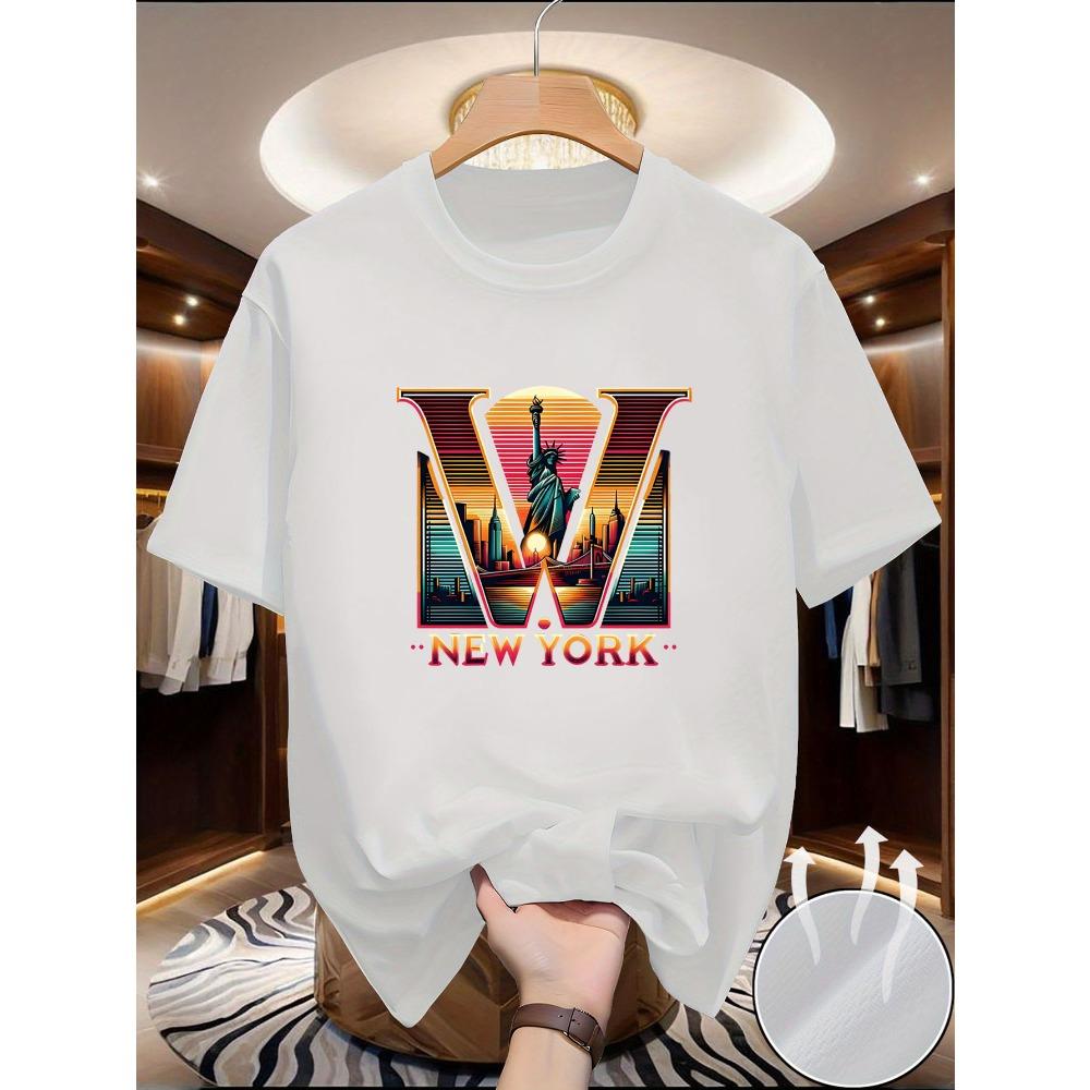 Summer Men s American Style Casual Breathable Easy-Dry Loose Comfortable Street Round-neck Short-Sleeve T-Shirt M