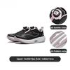 Li Ning Kids Ultra Light 21 Round Toe Reflective Non-Slip Shock Absorbing Low-Top Running Shoes Kids Sneaker Black Pink YKFU012-2