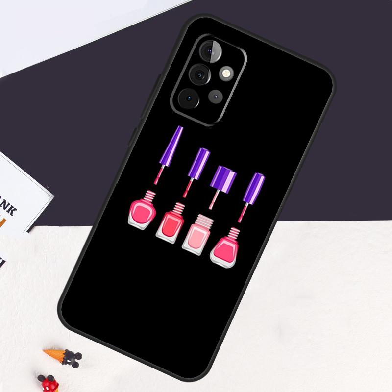 Nail Polish Cover For Samsung Galaxy A54 A34 A14 A51 A71 A50 A52S A73 A53 A33 A13 A12 A52 A32 A22 Back Case