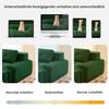 Sofá Modular sin Brazos, Sofá Moderno para Sala de Estar con Asiento Profundo, Cómodo Sofá Nube de Pana, Sofá de Dos Plazas Pequeño, Sofá Cama, Verde