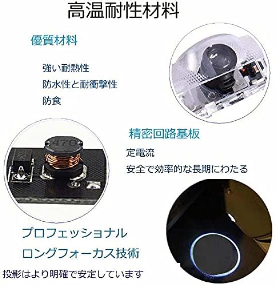 Set of 2 LED Courtesy Logo Projection Door Welcome Laser Logo Lights for Toyota Camry 50 40 Lights, Lights, (70 Series, Series, Series)