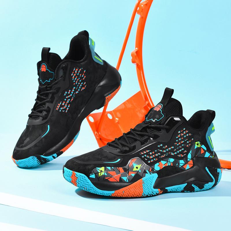 

Спортивная обувь большого размера, утолщенная и расширенная, мужская, для подростков, кроссовки для бега, легкая подошва из MD, настоящая баскетбольная обувь 39