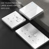 UK Standard Wall LED 2Way Light Switch Power Socket,18W Quick Charging Universal Dual 3pin Plug Type-C USB Glass Socket Outlet