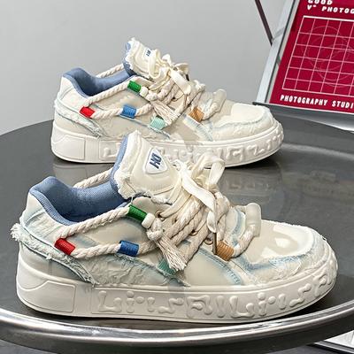 Bequeme Herren-Sneaker 2024 Neue Frühling Herren Freizeitschuhe Mode Leicht Outdoor Atmungsaktiv Laufschuh für Herren Dicke Sohle