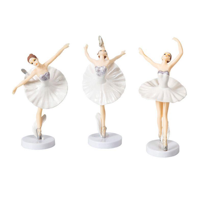 Lindas Figuras Miniatura de Meninas de Balé em PVC Perfeitas Para Enfeite de Bolo e Decoração de Casa de Bonecas