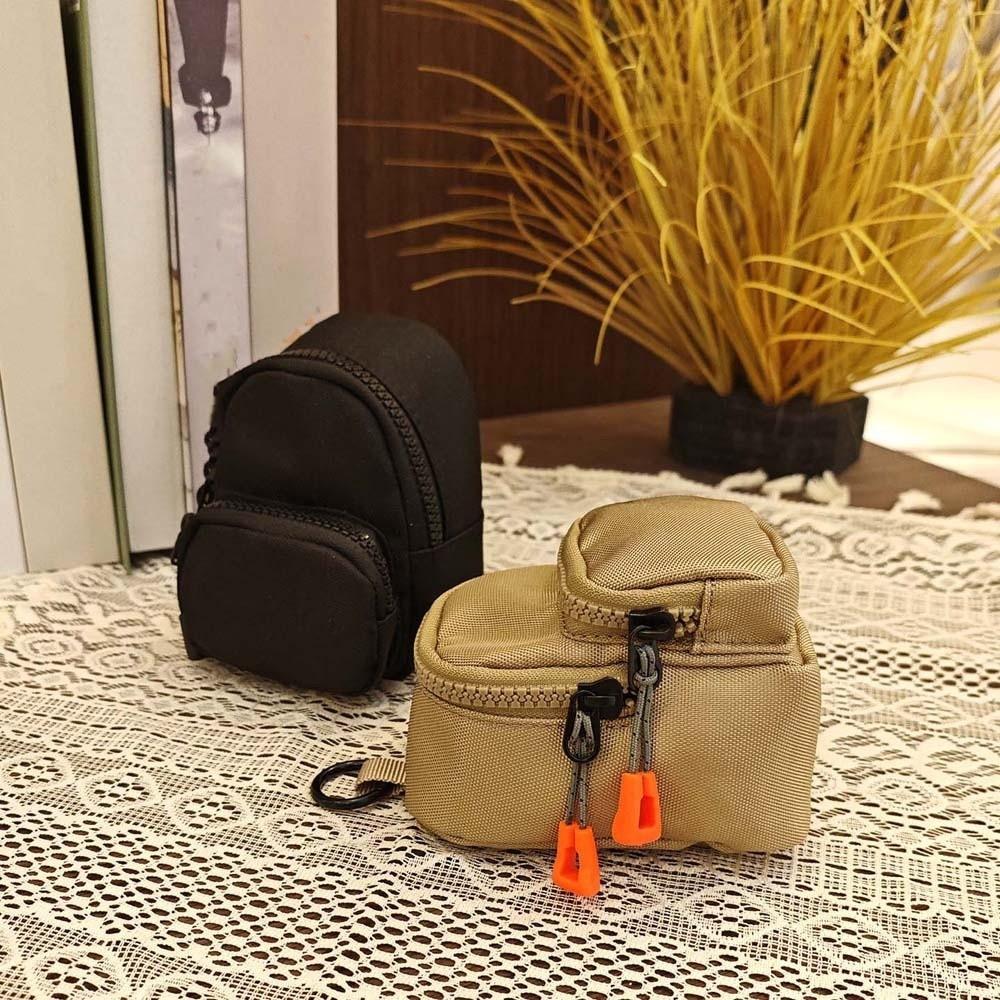 Mini Oxford Cloth Hanging Neck Coin Purse Mini Earphone Bag Simple Portable Small Small Pendant Key Pouch with Lanyard
