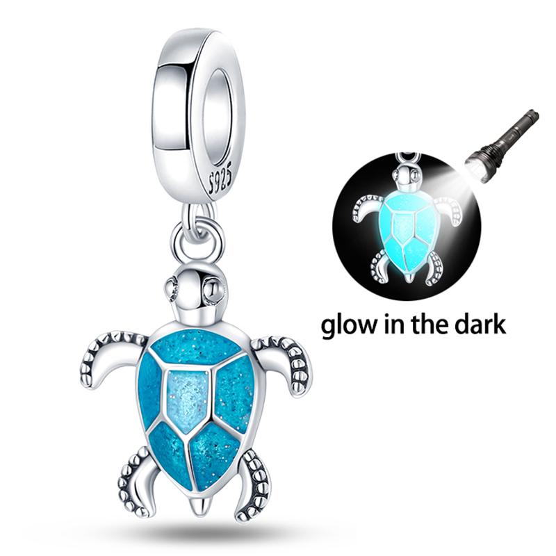 Fashion 925 Silver Summer Ocean World Series Sea Turtle Starfish Crab Octopus Charms Beads Fit 925 Bracelet DIY Jewelry