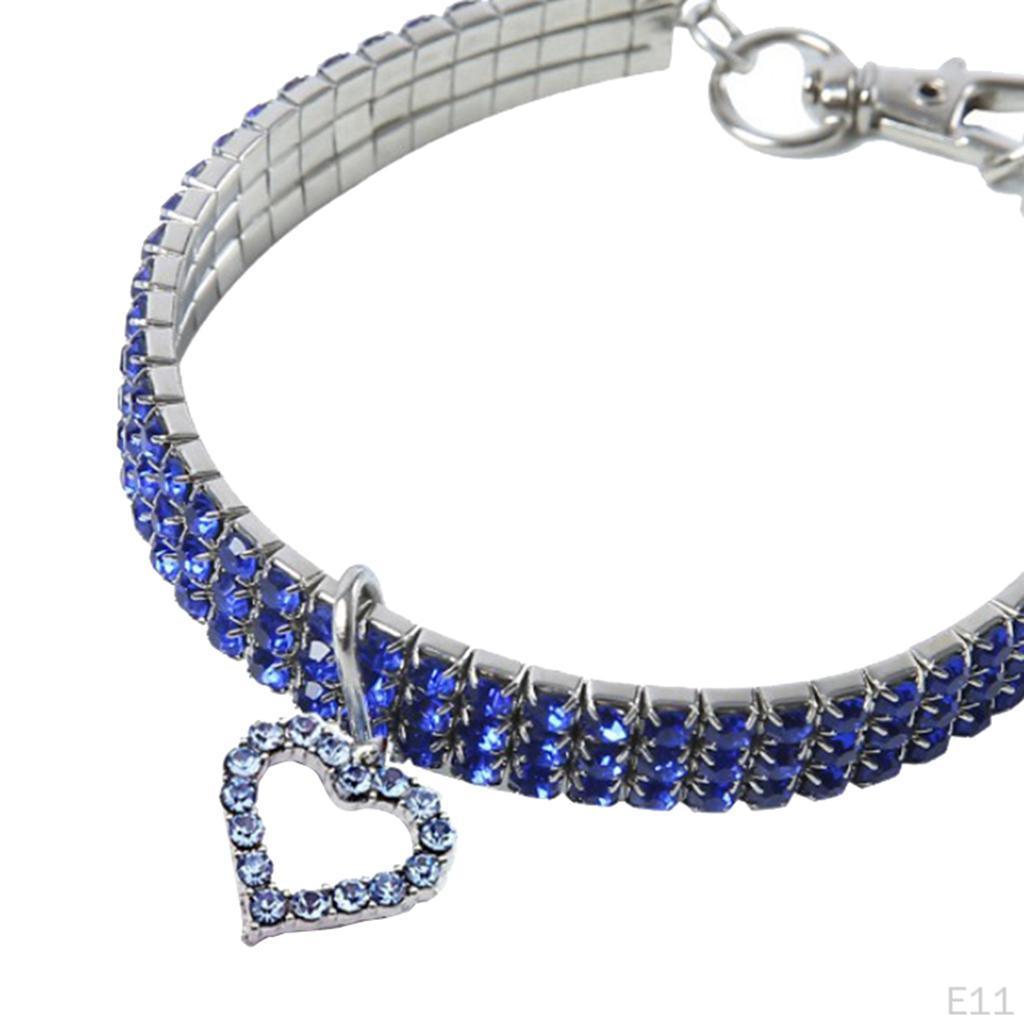 Chain Necklace Dogs Collar Rhinestone S/M/L