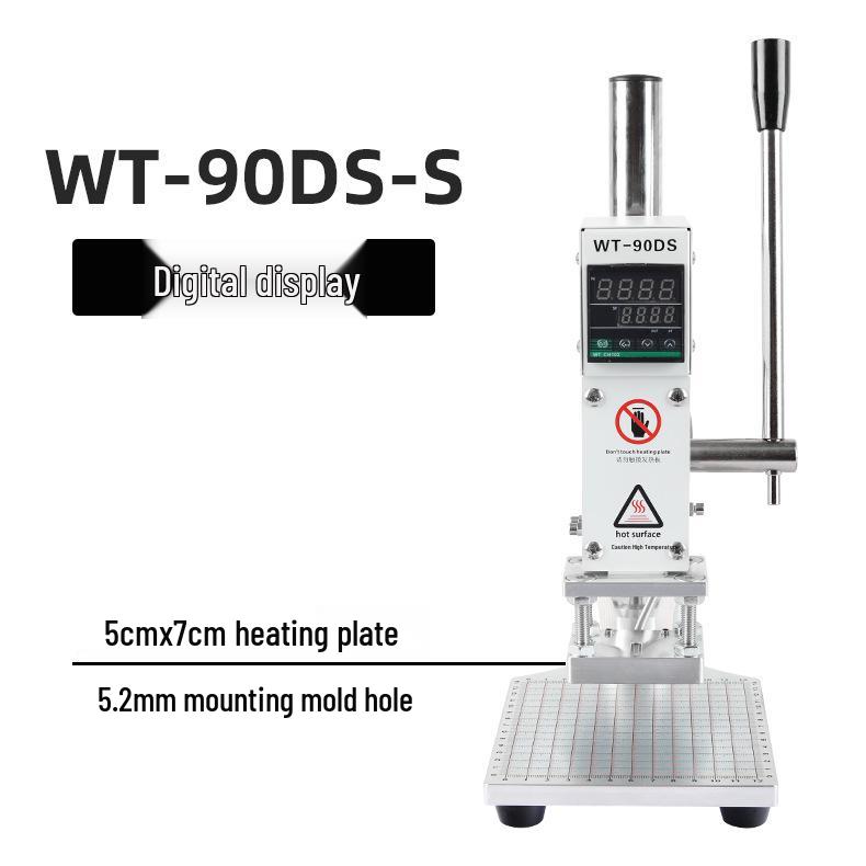 Compact Manual Leather Embossing Machine for PU Branding and Packaging Logos