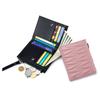 Genuine Sheepskin Luxury Quilted Leather Short Wallet for Women Korean Small Coin Purse Fashion Bifold Female Purse Card Holder