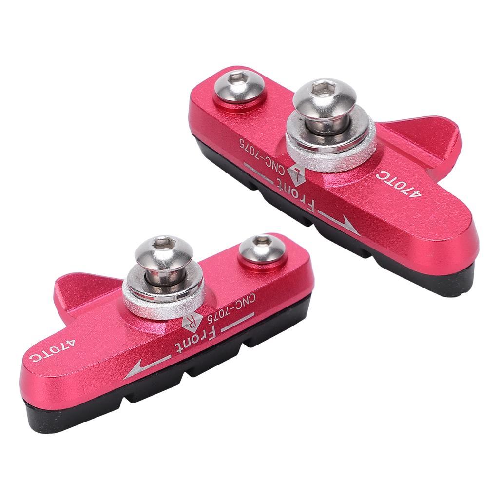 1 Pair Road Bike Brake Pads Folding Bicycle Brake Blocks Shoes Cycling AccessoriesRed