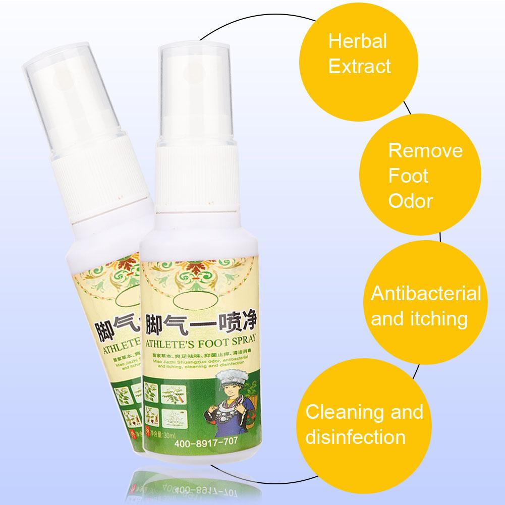 30ml Beriberi Removal Remove Foot Odor Sweat Antibacterial Bacteriostatic Plant Herb Spray