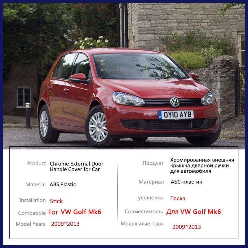 Passend für Volkswagen VW Golf Mk6 5K 2009 2010 2011 2012 2013 Hochglanzschwarz Türgriffabdeckung Schutzaufkleber Zierleiste Autozubehör
