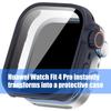 Smartwatch Shell PC Glass Antidust Case Guard For Watch Fit 4 Screen Protector Frame Shell Safe Quick To Attach & Detach