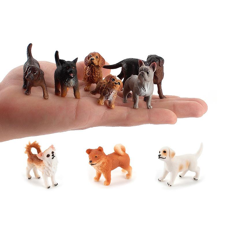 Small Shiba Inu Labrador Collie Bulldog Chihuahua Dog Model Toy For Home Decor And Collectors