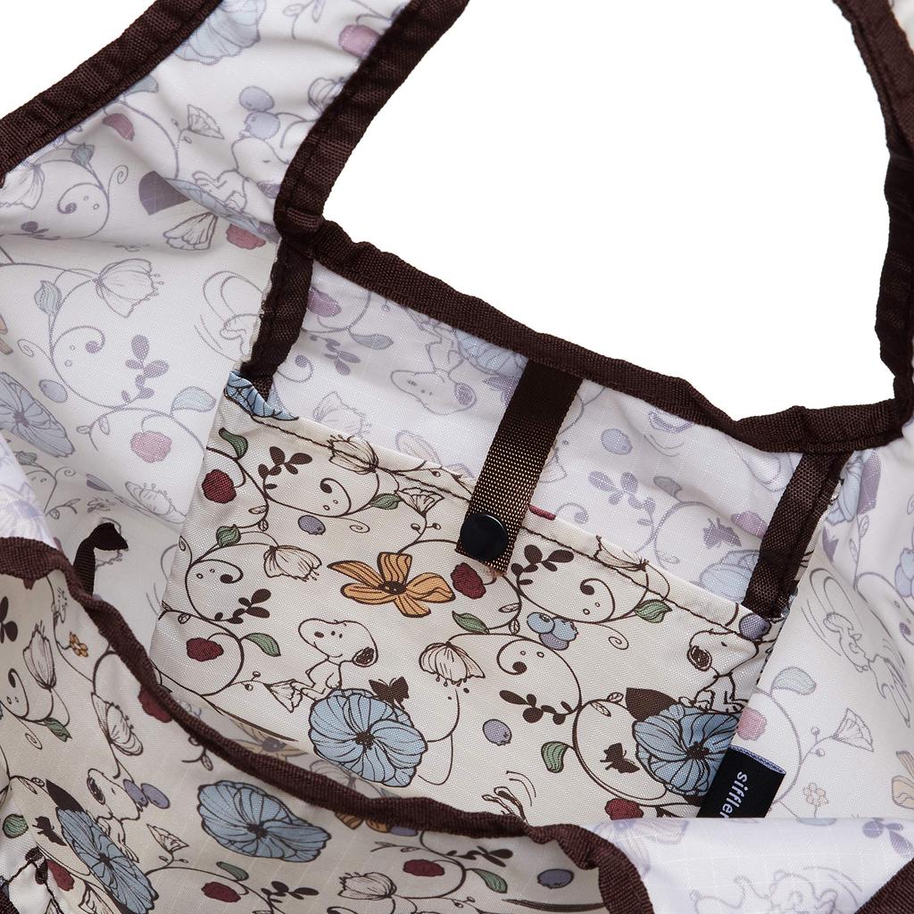 Character Folding Eco Bag ECO0119 PN30 Flower Beige [Sifre]