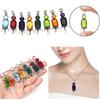 10 pcs Multi Color Stone Pearl Gemstone Women's Silver Jewelry Pendant