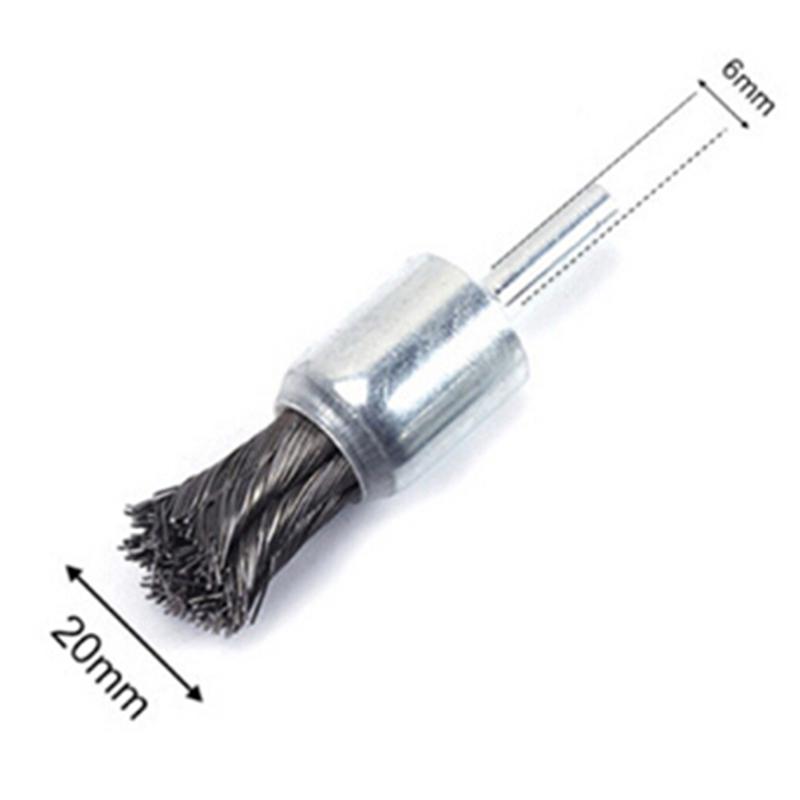 20Mm Wire Knot End Brush Stainless Steel With 1/4" Shank For Grinder