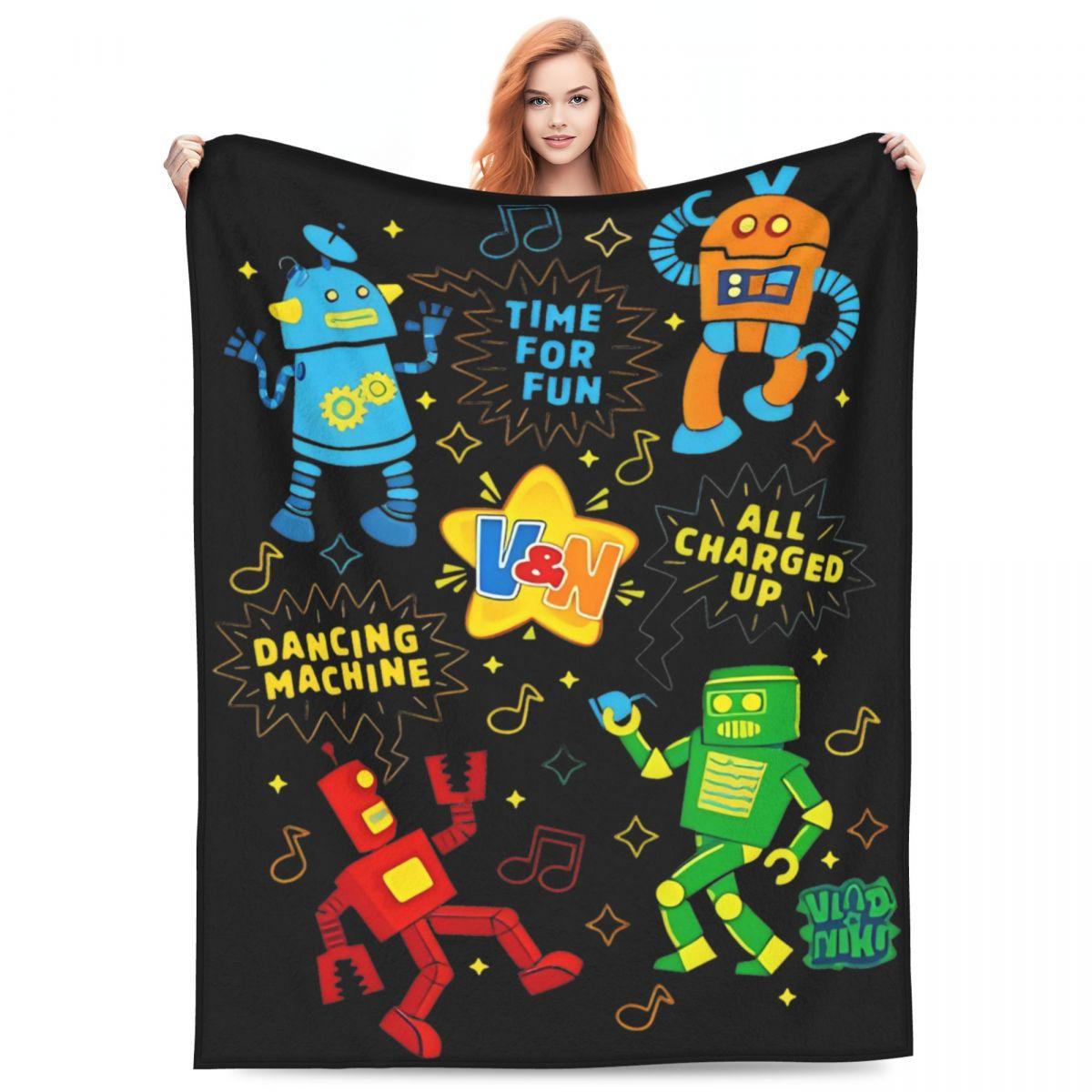 

Vlad And Niki Cute Funny Series Blankets Fleece Print Multi-function Ultra-Soft Throw Blankets for Couch Bed Plush Thin Quilt 30x40in