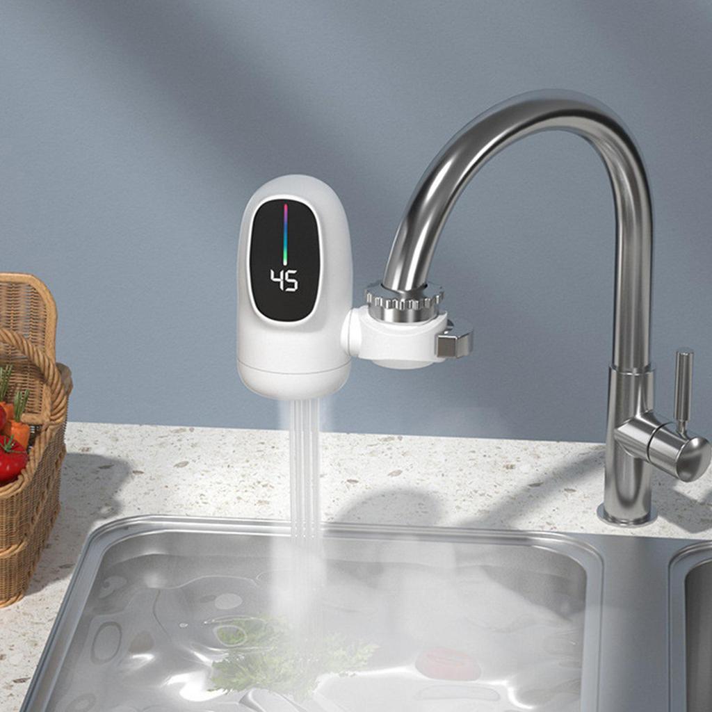 Instant Electric Water Heater Faucet for Kitchen 3000W Tankless Fast Heating Tap Water Faucet with Temperature Display For EU/US