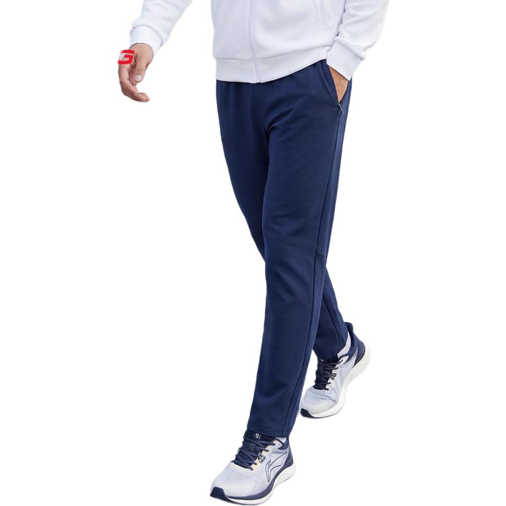 Li-Ning Skin-Friendly Comfortable Breathable Simple Versatile Regular Straight Leg Pants Casual Pants Men bottoms AKLVF75-1