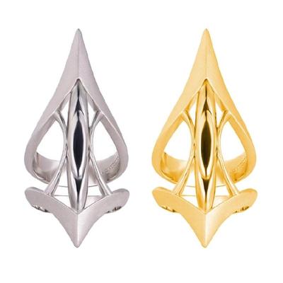 Silber Gold Stachelige Reißzähne Punk Ring Verstellbar Metall Offener Ring Hochwertiger Ring