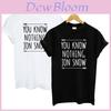 Hochwertige Damen T-Shirts Game Of Thrones Kurzarm Buchstaben Design