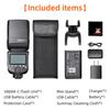GODOX Camera Flash Speedlite Kit with Modeling Quick Release 2600mAh Rechargeable Recycle GN60 Speedlite for Canon and Technical Standards Approval