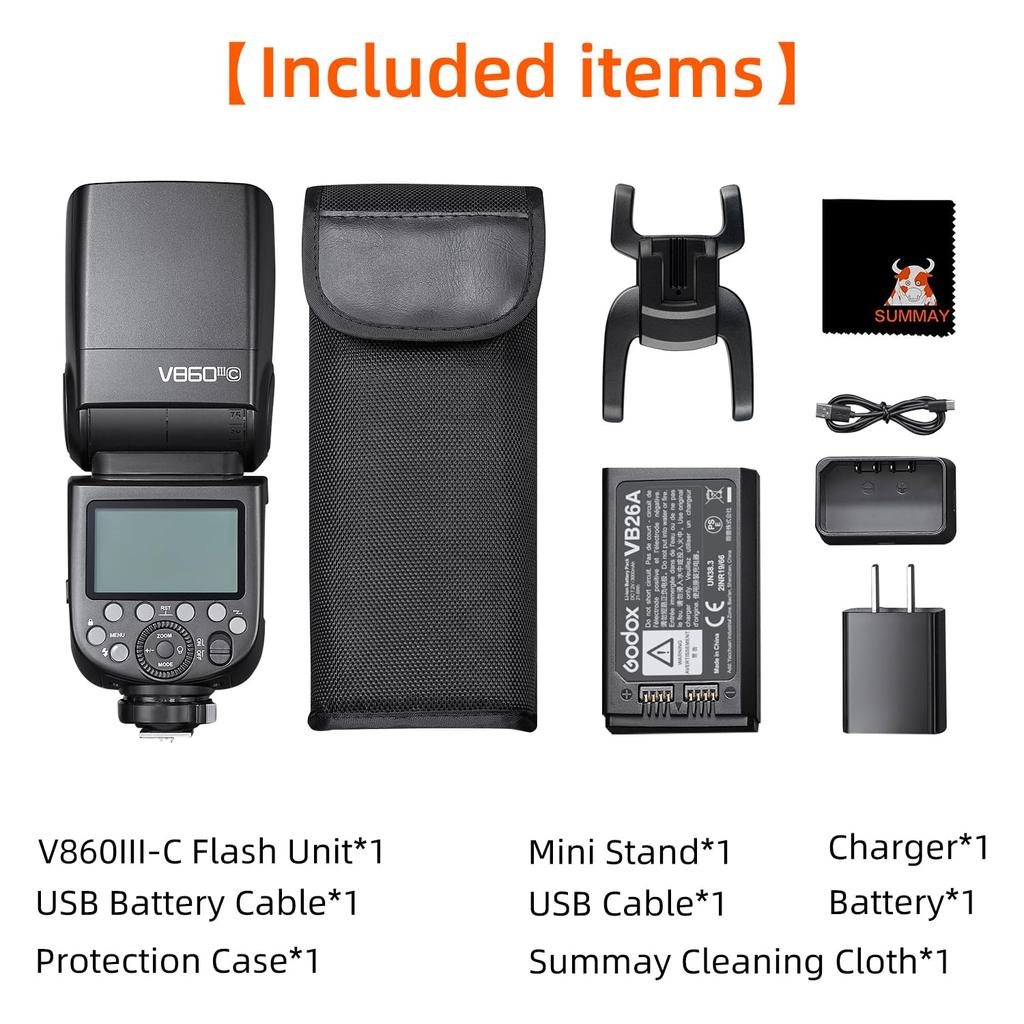 GODOX Camera Flash Speedlite Kit with Modeling Quick Release 2600mAh Rechargeable Recycle GN60 Speedlite for Canon and Technical Standards Approval