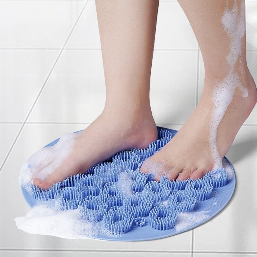 TPR Bath Brush Multifunction Exfoliating Brush Mat Back Massage Cleaning Brush  Shower