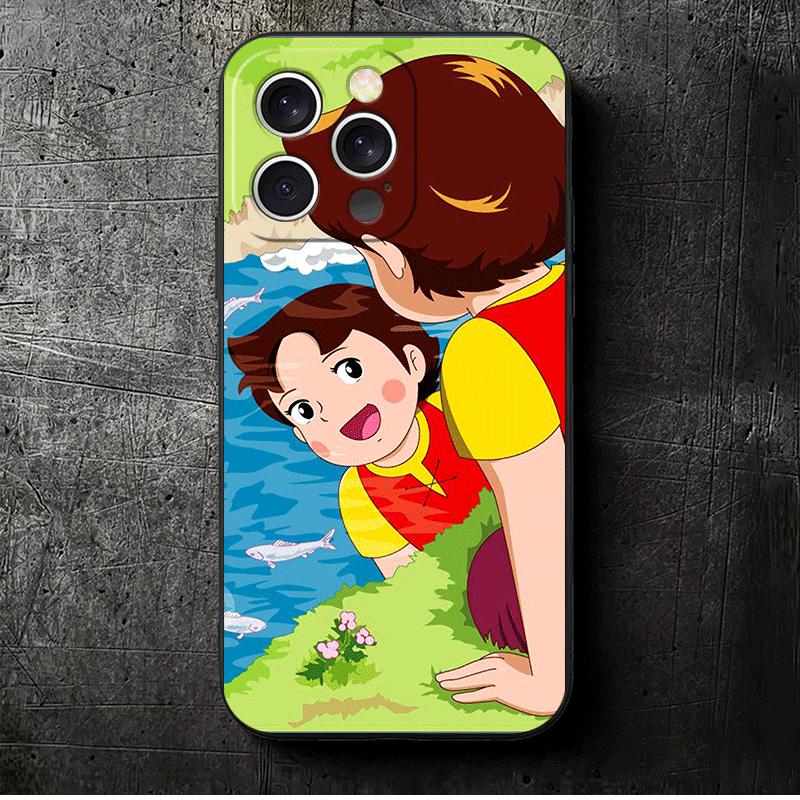 

Heidi Cartoon Cute Soft Phone Case for iPhone 16 16E 17 Air 15 Pro Max 14 Plus 13 Mini 11 12 7 Black Cover Back Shell iPhone 16E