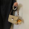 Premium sense niche crossbody small bag women's new trendy design suede retro shoulder bag underarm bag