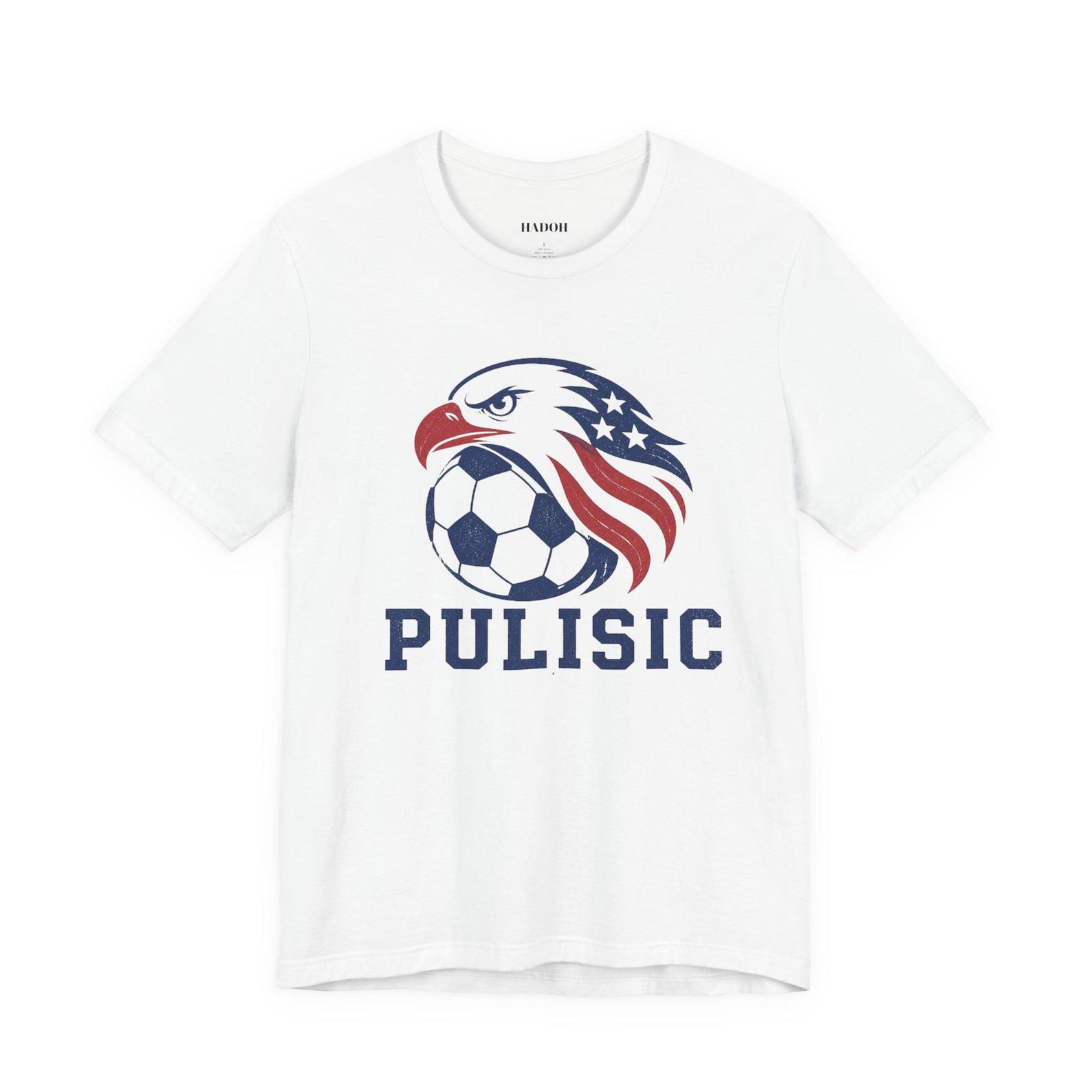 Christian Pulisic Soccer Eagle T-Shirt, American Football Player Graphic Tee, Soccer Fan Apparel, USA Soccer Gift, Athlete Tee 4XL