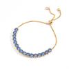 Rainbow Cubic Zirconia Tennis Bracelet Iced Out Chain Bracelets For Women Gold Color Adjustable Bracelet CZ Chain Homme Jewelry